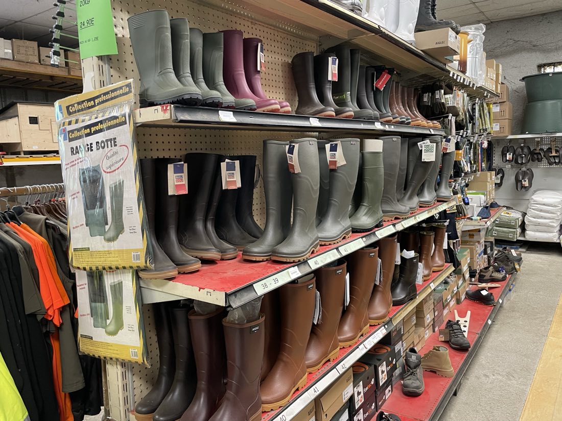 Le rayon des bottes, de toutes les tailles